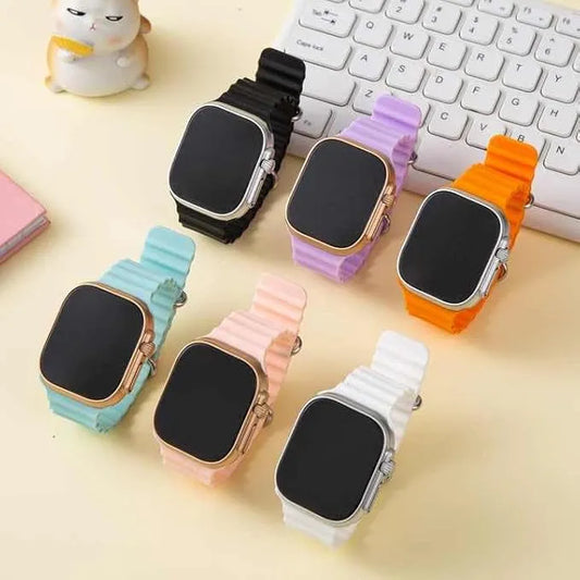 Digital Waterproof Ultra LED Display Fashionable Children Kids Digital Sports Square Led Watch for Kids