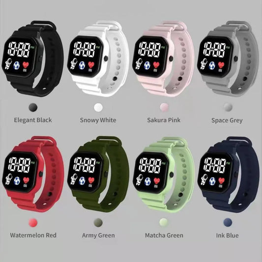 LED Digital Watch For Kids Boys Sports Waterproof Watches Girls Silicone Digital Watch