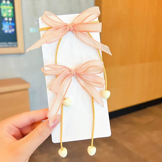 2PCS New Cartoon Series Girls Kids Elastic Hair Bands