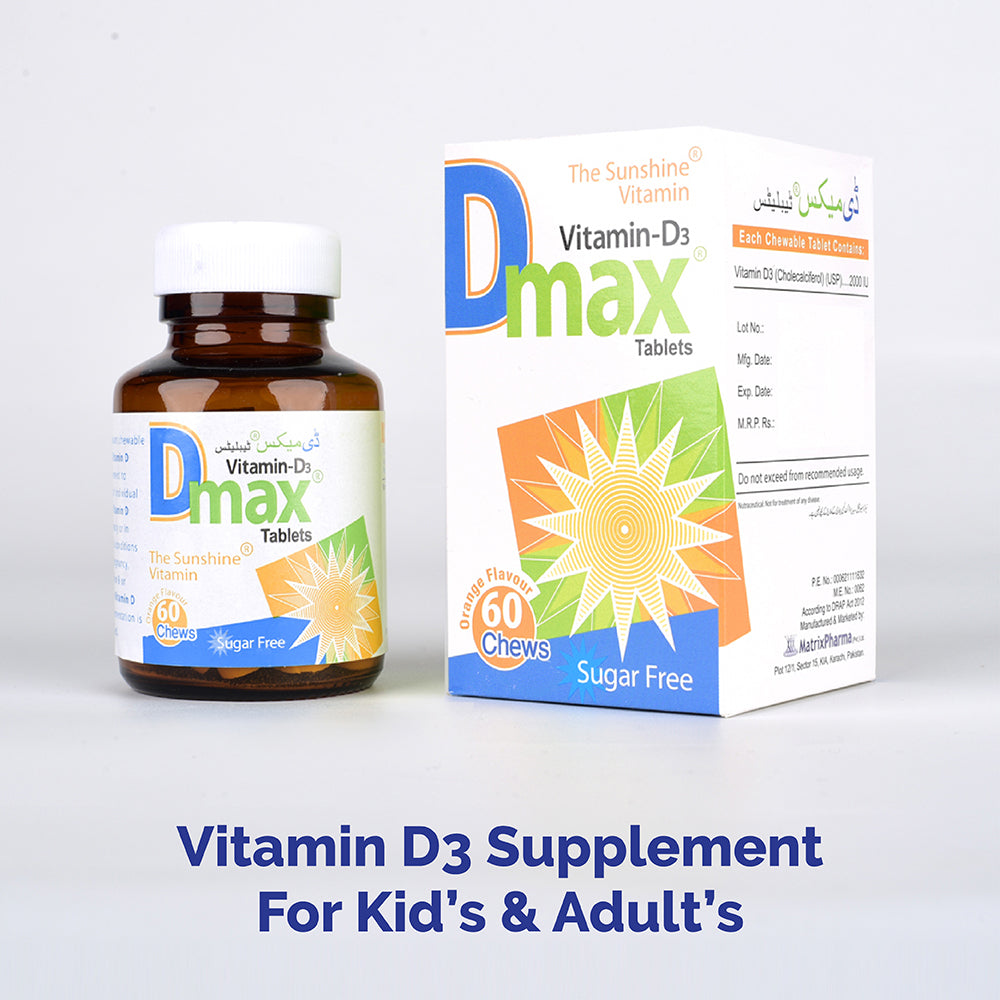 MATRIX PHARMA Dmax® Chews Vitamin D3 2000IU Supplement For Children and Adults