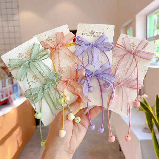 2PCS New Cartoon Series Girls Kids Elastic Hair Bands