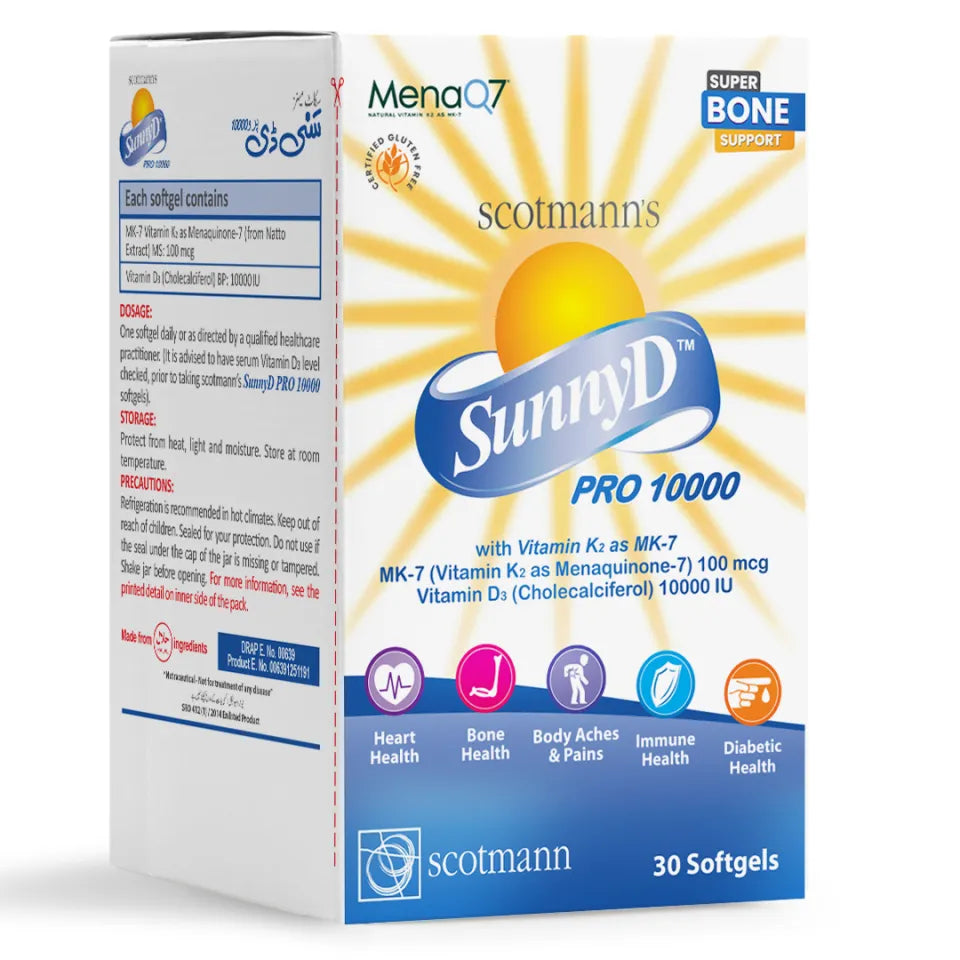 Wilson's Scotmann’s SunnyD PRO 10000 Vitamin D3 & K2- 30 Softgels